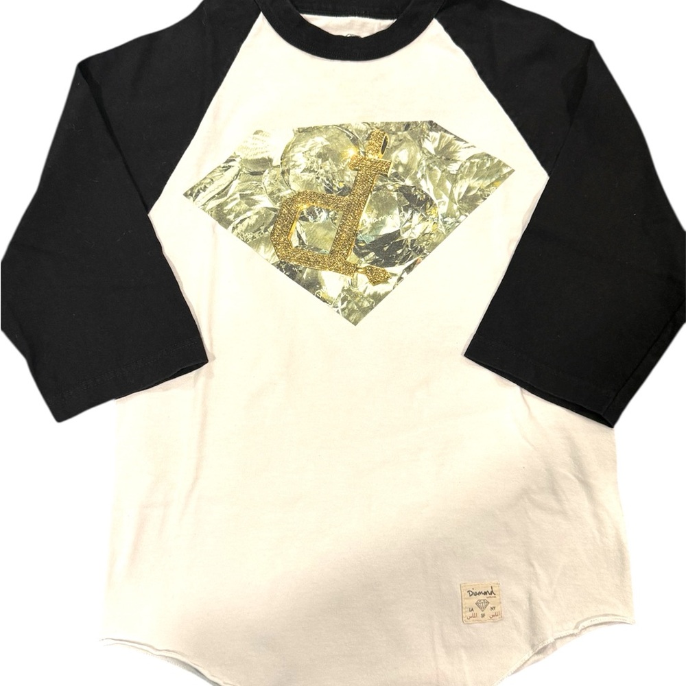 Diamond Supply Co Black and White Long Sleeve Tees